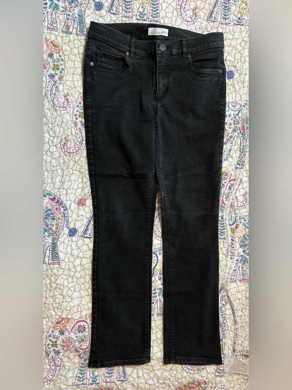 LOFT Straight-Leg Black Women's Jeans